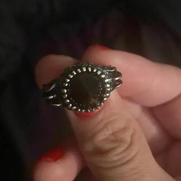 NEW Bloodmilk Jewels Belonging to the Darkness Silver & Black Onyx 7 Ring - Picture 4 of 5